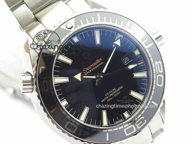 0308 Planet Ocean 2016 43.5mm SS OM 1:1 Best Edition Black Dial On SS Bracelet A Cozy 8162